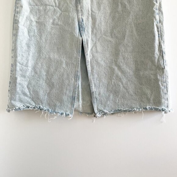 Zara Long Denim Skirt - Picture 6 of 11